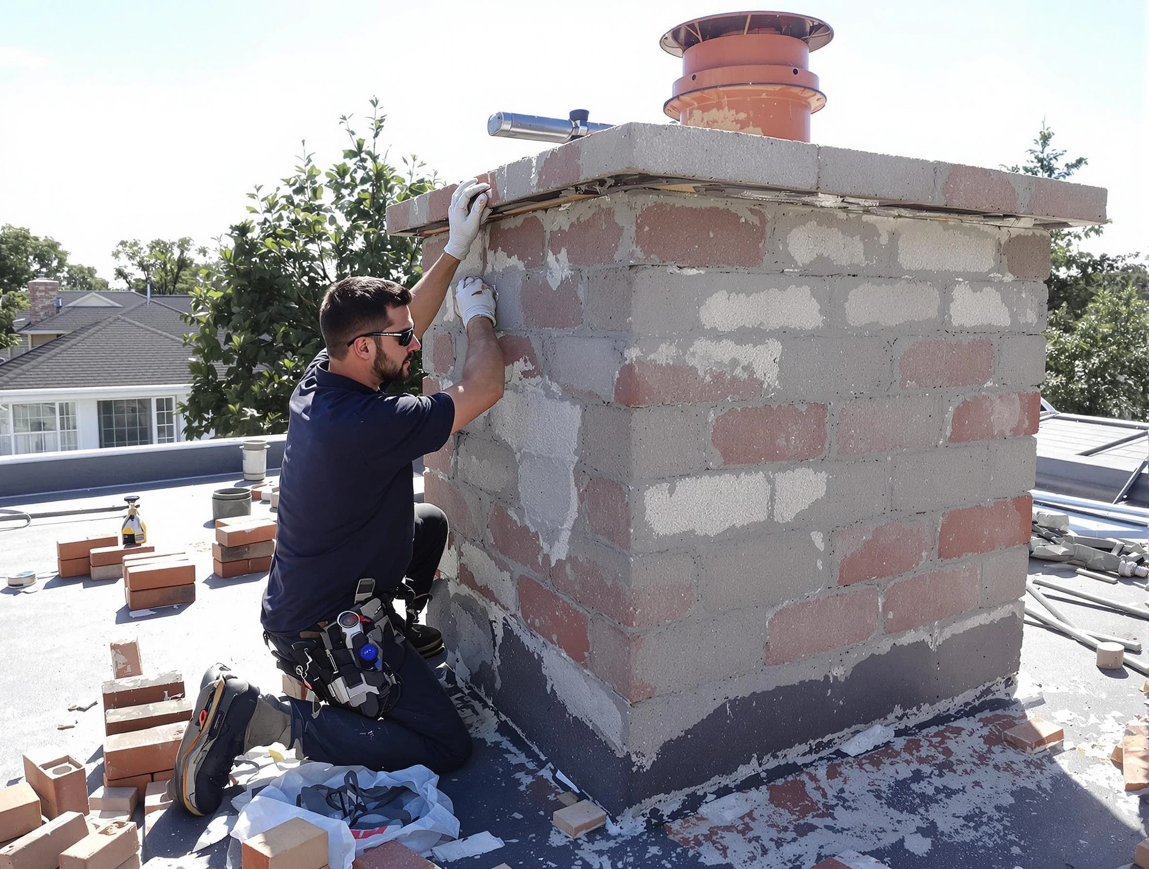 Advanced chimney repair process by Tyrone Chimney Sweep in Tyrone, GA
