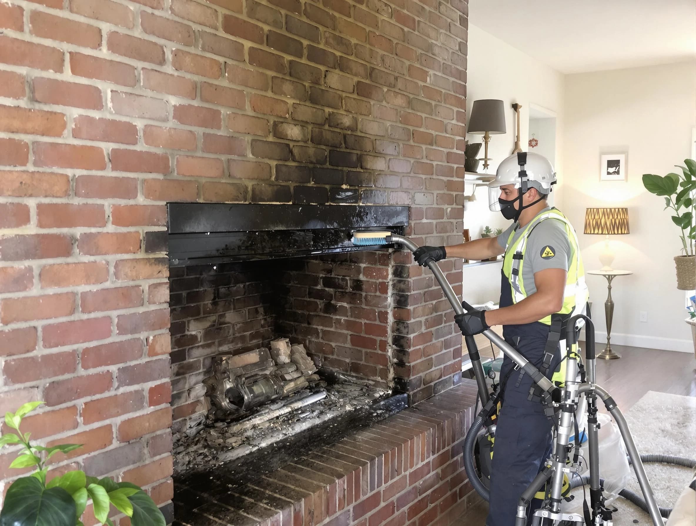 Tyrone Chimney Sweep providing fireplace cleaning services in Tyrone, GA