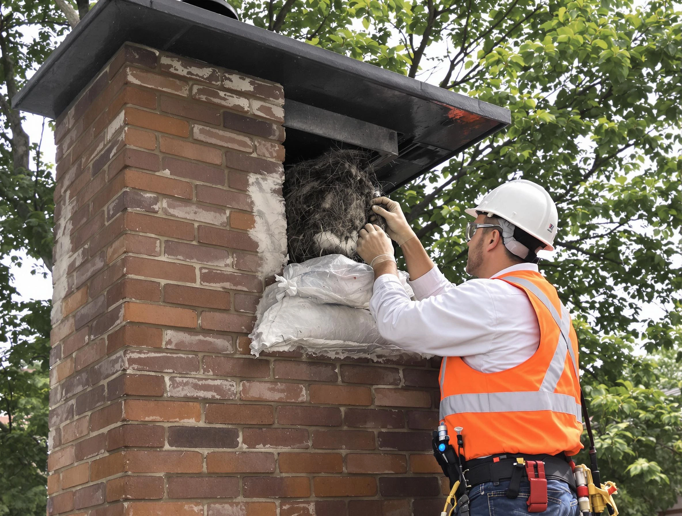 Humane removal of debris and animals by Tyrone Chimney Sweep in Tyrone, GA