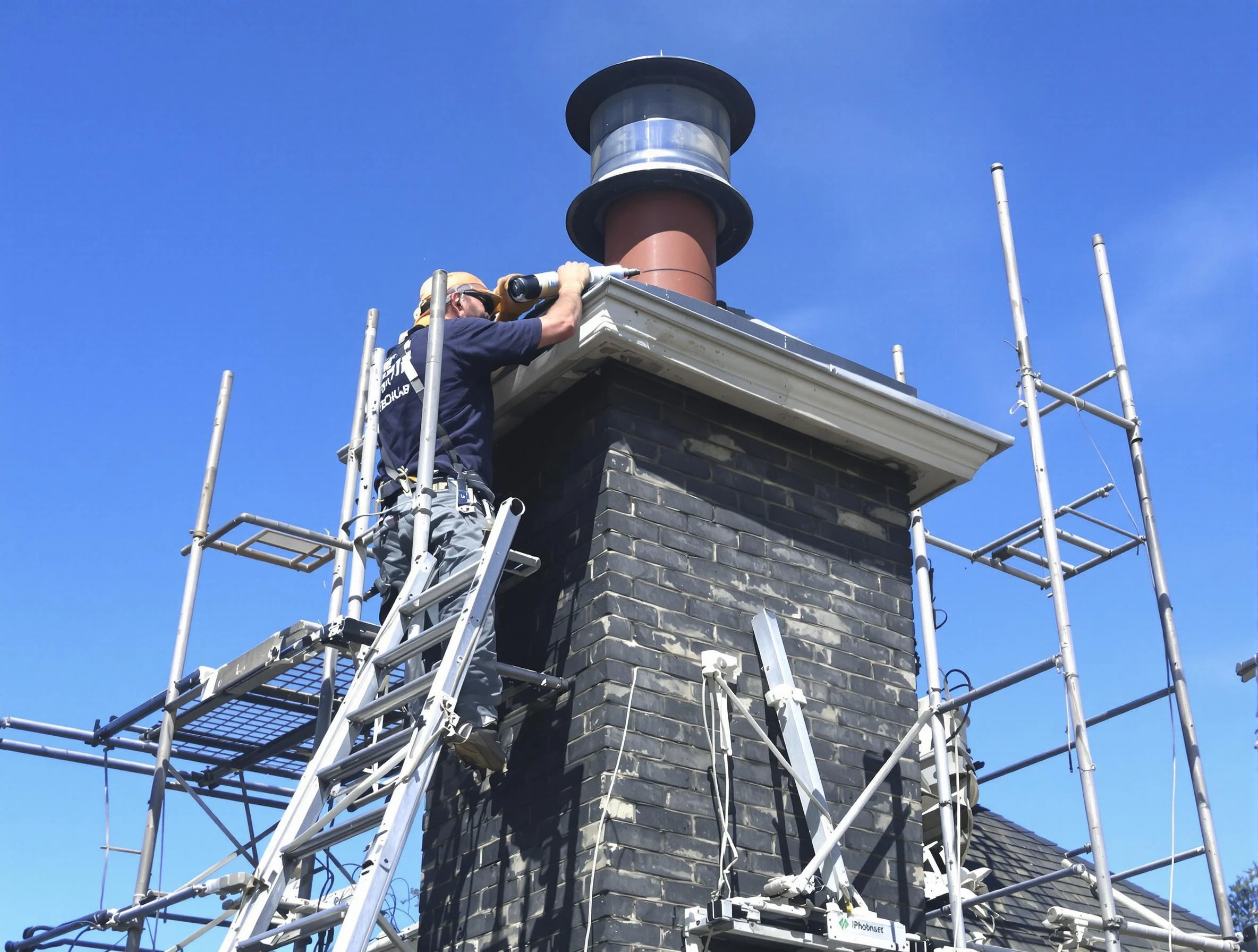 Sturdy chimney crown finished by Tyrone Chimney Sweep in Tyrone, GA