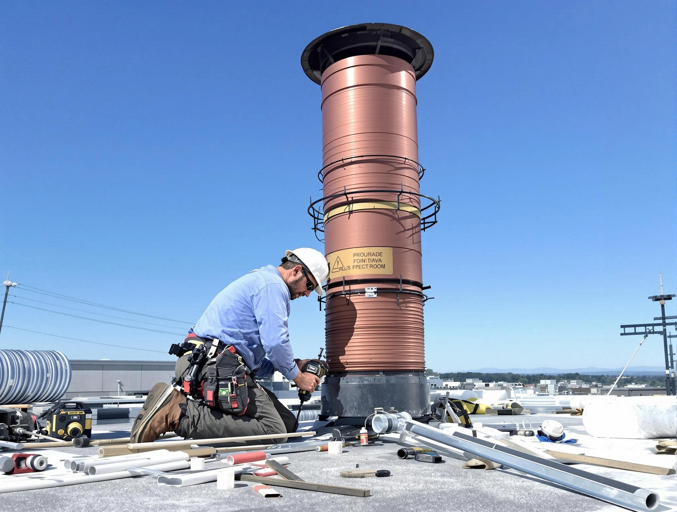 Installed chimney liner by Tyrone Chimney Sweep in Tyrone, GA